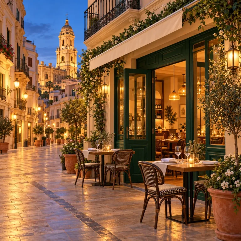 Ilustración de una cena de pasta en Málaga